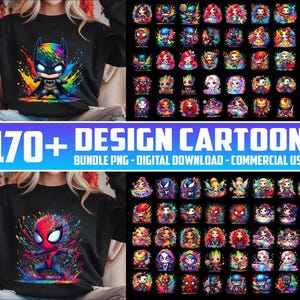 170+ Design Cartoon Character PNG Bundle, Cartoon PNG, Cartoon Colorful Clipart, Cartoon Bundle, Digital Download, Commercial Use
