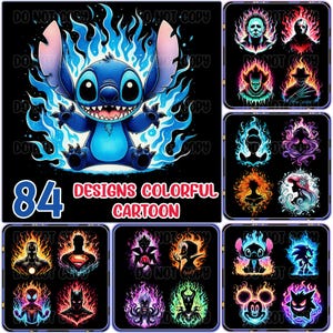 84 Designs Cartoon Characters PNG Bundle, Cartoon PNG, Cartoon Colorful Clipart, Cartoon Bundle, Digital Download, Commercial Use
