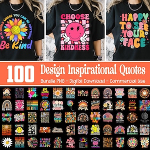 100 Design Inspirierendes Bündel PNG, Inspirierende Zitate Png, Motivation Png, Mentale Gesundheit Png, Positive Clipart, Selbstliebe Png