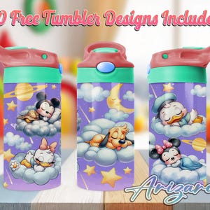 Bicchiere da 12 once con beccuccio Cartoon Sweet Dream Png, Bicchiere da 12 once con beccuccio Cartoon Sleepy Png, Bicchiere da 12 once con beccuccio per bambini Cartoon Sleeping con tappo a ribalta PNG, Uso commerciale