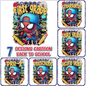 Superhero Back To School Bundle Png, 100 Days Of School Png, First Day Of School Png, 1st/2nd/3rd/4th Grade, Pre-K, Kindergarten Png