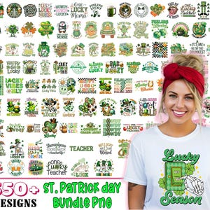 550+ Design St Patrick Tag PNG Bundle, Glücksklee PNG, irisches Geschenk, Patrick Png Bundle, Glücksbringer Shirt, kommerzielle Nutzung