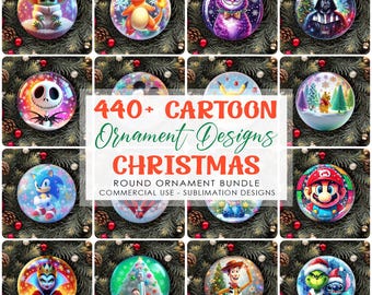 440+ Dateien Cartoon Weihnachtsverzierung Bundle PNG, Weihnachtsrunde Verzierung Png, trendige Cartoon Weihnachtsverzierung Png, digitaler Download
