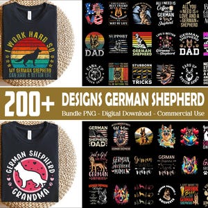 200+ Files German Shepherd Png Bundle, Funny German Shepherd Quotes Png, Dog Lover Gift, Dog Designs, Police Dog Shirt Designs, Digital File