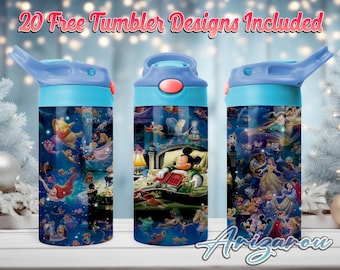 Mouse Cartoon 12oz Kids Flip Top Sippy Cup PNG, Cartoon 12oz Sippy cup Tumbler Png, Mouse Movie 12oz Tumbler Wrap, Uso commerciale
