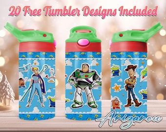 Princess Cartoon 12oz Kids Flip Top Sippy Cup PNG, Princess 12oz Sippy cup Tumbler Png, Kids Princess 12oz Tumbler Wrap, Commercial Use