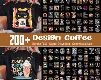 200+ Designs Coffee Lover Bundle Png, Citazioni divertenti sul caffè, Tazze da caffè Png, Design del caffè, Tazze da caffè Png, Umorismo sul caffè Png, Uso commerciale