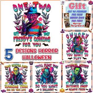 Horror Characters Clipart, Retro Horror Movies Png, Halloween Horror Png, Horror Killers Bundle Png, Halloween Vibes Png, Digital Download