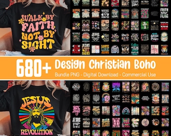 680+ Christian Boho Bundle PNG, Jesus PNG, Bibel Vers Clipart, Boho Christian Bundle Png, Er ist auferstanden Png, Liebe Glaube Png, Religiöser Png