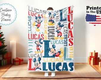 Manta personalizada con dibujos animados, manta con dibujos animados, manta personalizada con dibujos animados, manta para bebé, regalo de cumpleaños, manta con nombre personalizado, manta con monograma