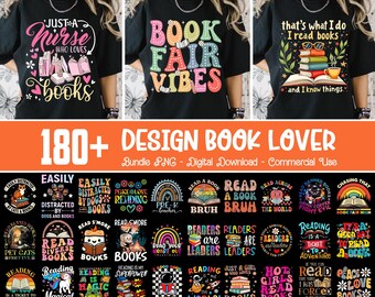 180+ Designs Book Lover Bundle Png, Book Reading Png, Books Quotes Png, Book With Flower Png, Librarian Png, Floral Books Png,Commercial Use
