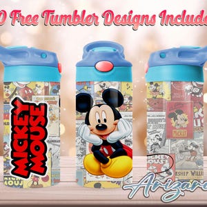 Mouse Cartoon 12oz Kids Flip Top Sippy Cup PNG, Cartoon 12oz Sippy cup Tumbler Png, Mouse Movie 12oz Tumbler Wrap, Commercial Use