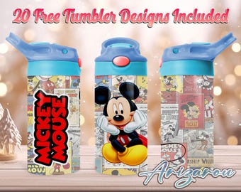 Mouse Cartoon 12oz Kids Flip Top Sippy Cup PNG, Cartoon 12oz Sippy cup Tumbler Png, Mouse Movie 12oz Tumbler Wrap, Commercial Use