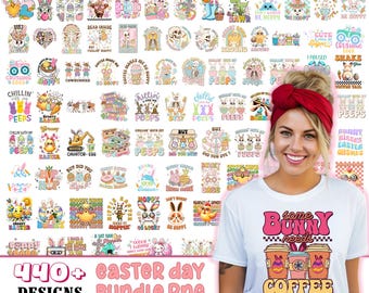 440+ Design Easter&#39;s Day PNG Bundle, Easter Bunny PNG, Brushstroke Easter Bundle, Coquette Easter Clipart, Digital Download, Commercial Use