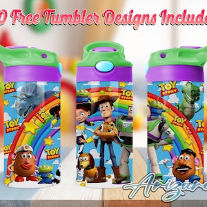 Cartoon Movie 12oz Kids Flip Top Sippy Cup PNG, Cartoon 12oz Sippy cup Tumbler Png, Cartoon 12oz Tumbler Wrap, Commercial Use