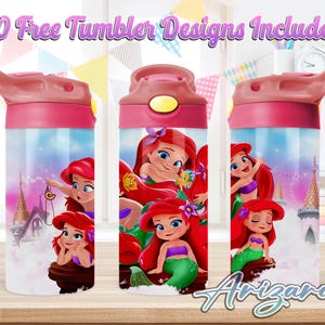 Princess Cartoon 12oz Kids Flip Top Sippy Cup PNG, Princess 12oz Sippy cup Tumbler Png, Kids Princess 12oz Tumbler Wrap, Commercial Use