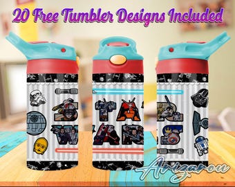 Space Wars 12 oz kinder flip-top sippy cup png, Galaxy's Wars 12 oz sippy cup beker png, Galaxy's Edge 12 oz beker wrap, commercieel gebruik