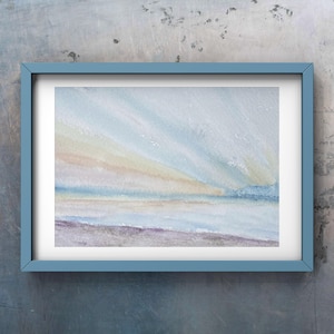Serene Seashore Original Watercolor Painting