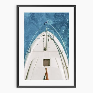 Luxury Yacht Poster, Photography Prints, Luxurious Boat Print, Sailing in Summer Poster, Wall Art Decor, Museum Quality Photo Art Print