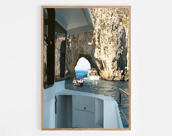 Capri Wall Art Retro Photograph Prints Beach Art Print Old Money Aesthetic Bar Car Decor Italy Art Print Vintage Photograph Art 35mm film