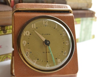 Vintage Florn Travel Clock - Clock Collection - Mantle Display - Bedside Collection - Unique Gift