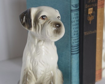 Ceramic Terrier Puppy - Soulful Eyes - No-Barking Companion