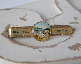 Vintage Niagara Falls Tie Clip - Retro Accessory - Mid-Century Wardrobe