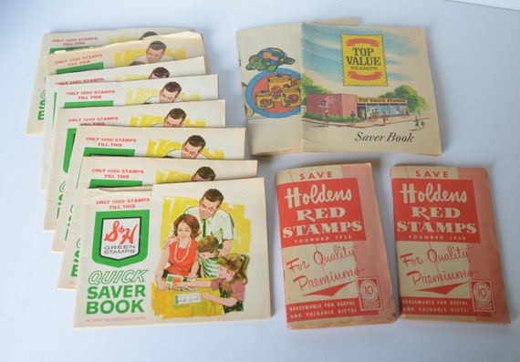 Top Value Stamp Book - early 1960s vintage grocery stamp book
