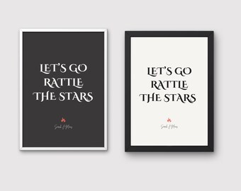Throne of Glass SJM Book Quote Posters d'art mural imprimables (variété de 2 couleurs) | Sarah J Maas | Produits à imprimer Trône de verre