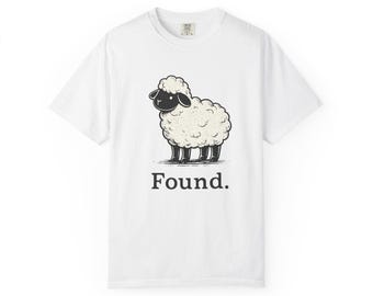 Found Sheep Retro Lamb Design T-shirt | Vintage Minimalist Christian PNG