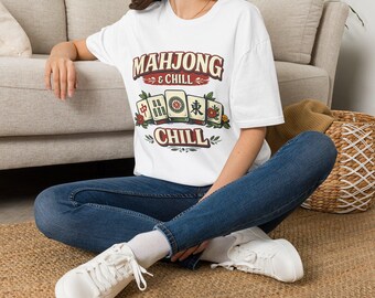 Mahjong & Chill T-Shirt | Mahjong Tiles Graphic Tee