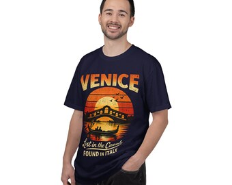 Vintage Venice Italy Gondola Sunset Travel Shirt