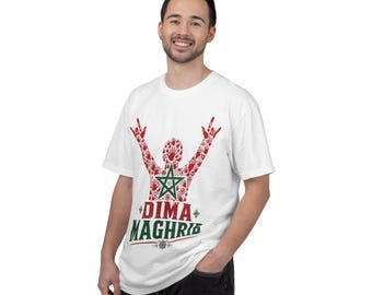 Dima Maghrib Graphic T-shirt | Moroccan Star Hand-Sign Design