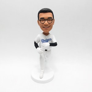 Custom Dodgers Baseball Player Bobblehead – Lifelike Style, Great Christmas Gift for Aficionados