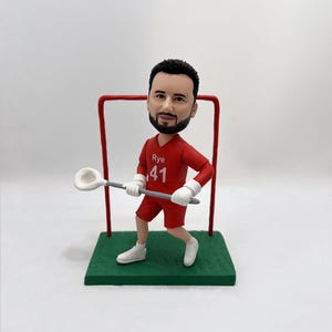 Personalized Hockey Player Bobblehead - customized sports memorabilia, the perfect birthday gift for hockey lovers,Custom hockey bobblehead