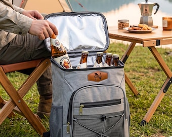 Personalized Groomsmen Cooler Backpack, Custom Insulated Oxford Bag, Travel Picnic Bag, Best Man Gift