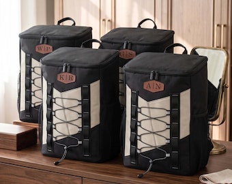 Personalized Groomsmen Cooler Backpack, Insulated Golf Beer Bag, Hiking Picnic Backpack, Custom Engraved Bag for Him, Groomsmen Gift