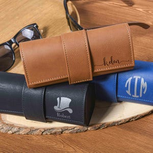 Customized Glasses Box,Vintage Leather Glasses Case,Engraved Sunglasses Box,Unisex Sunglasses Box,Glasses Case,Wedding Party,Groomsmen Gifts