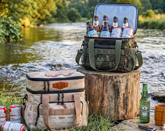 Borsa termica mimetica personalizzata, regali per testimoni dello sposo, borsa termica isolata per birra da golf, regalo per il testimone.