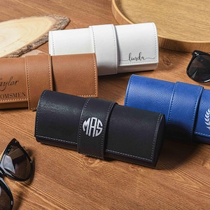 Personalized Sunglasses Leather Box,Leather Glasses Box,Glasses Case Hard,Glasses Case,Eyeglass Case,Glasses Cases,Groom Gift,Groomsmen Gift