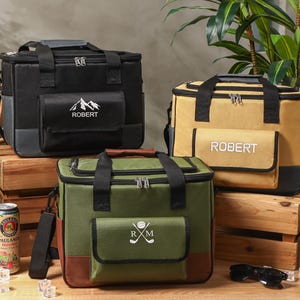 Personalisierte Kühltasche, Groomsmen Geschenke Bier Kühltasche, individuell bestickte Kühltaschen, Picknicktasche im Freien, Trauzeuge Geschenk, Vatertagsgeschenk