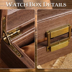 Custom Engraved Watch Box, Personalized Watch Case for Men, Anniversary Gifts for Dad Husband Boyfriend, Watch Storage Case image 9