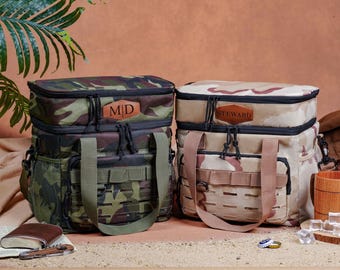 Borsa termica personalizzata per testimoni dello sposo, borsa termica isolante con nome personalizzato, borsa frigo per birra da golf mimetica, regalo per il testimone.