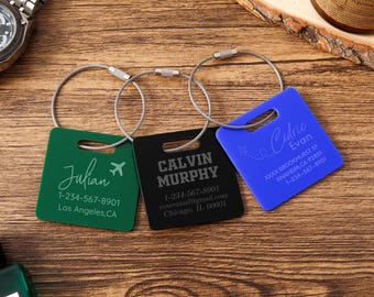 Targhetta identificativa personalizzata in acrilico per valigia, etichetta per bagagli incisa, accessori da viaggio, regalo per ringraziare gli insegnanti.