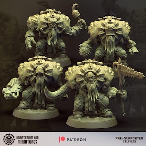 Immaterium God Miniatures - Sons of Decay Vol.2 - AFFLICTED GUARDIANS 3d Resin Printed