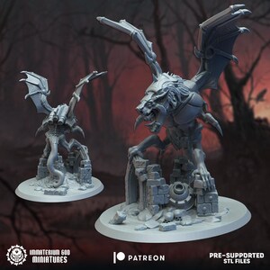 Immaterium God Miniatures - Lords of the Cursed Realm Vol.6 - HELLBAT 3d Resin Printed