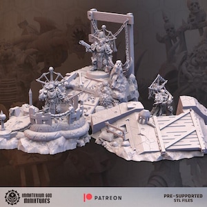Immaterium God Miniatures - BREASTWORK MODULES And BARRICADE 3d Resin Printed
