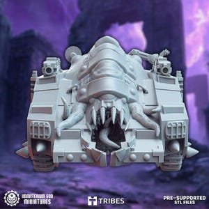 Immaterium God Miniatures - Cult To The Forgotten God Vol.1 - DEMONIC EXCAVATOR TANK 3d Resin Printed