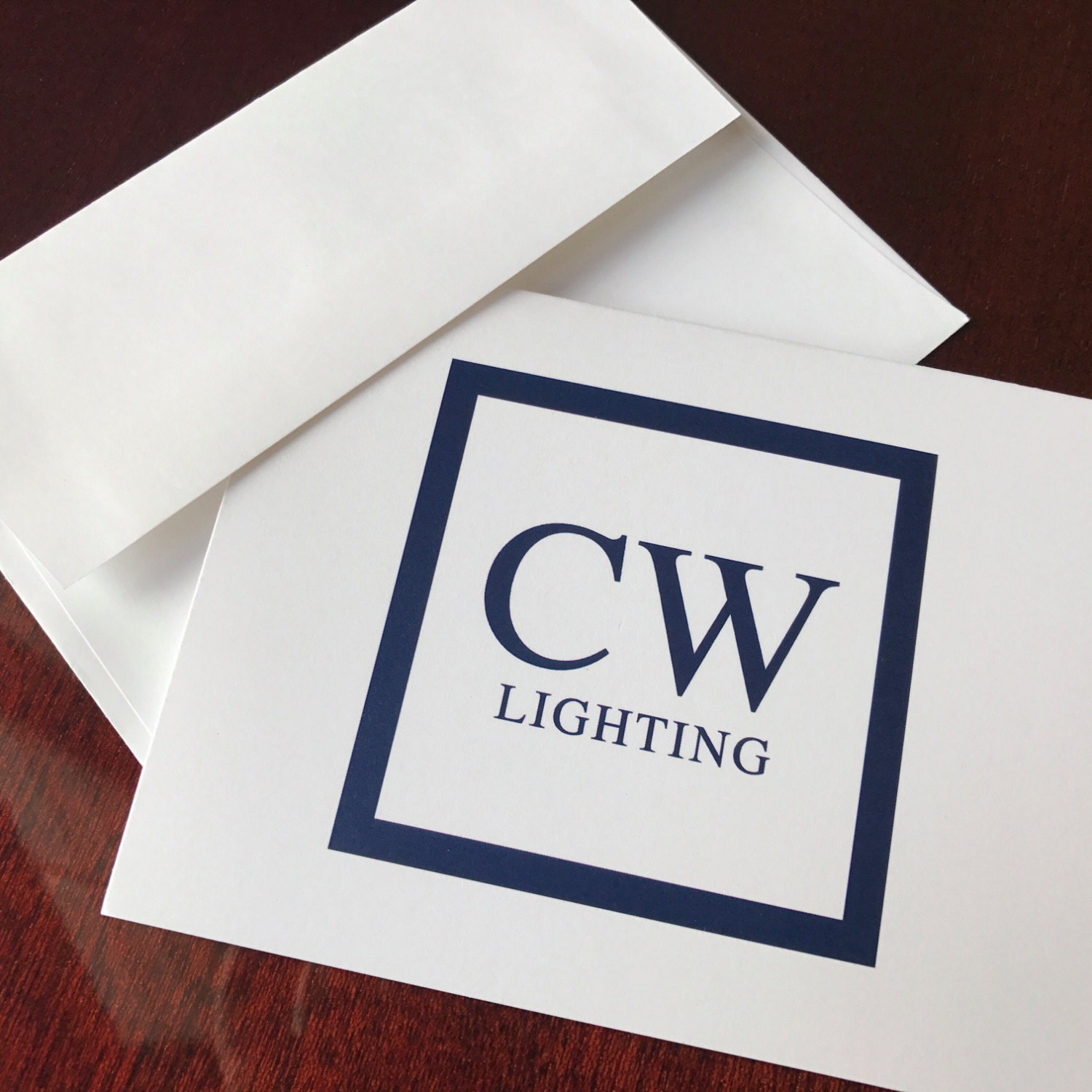 Business Stationery Logo Thank You Cards Custom Notes by