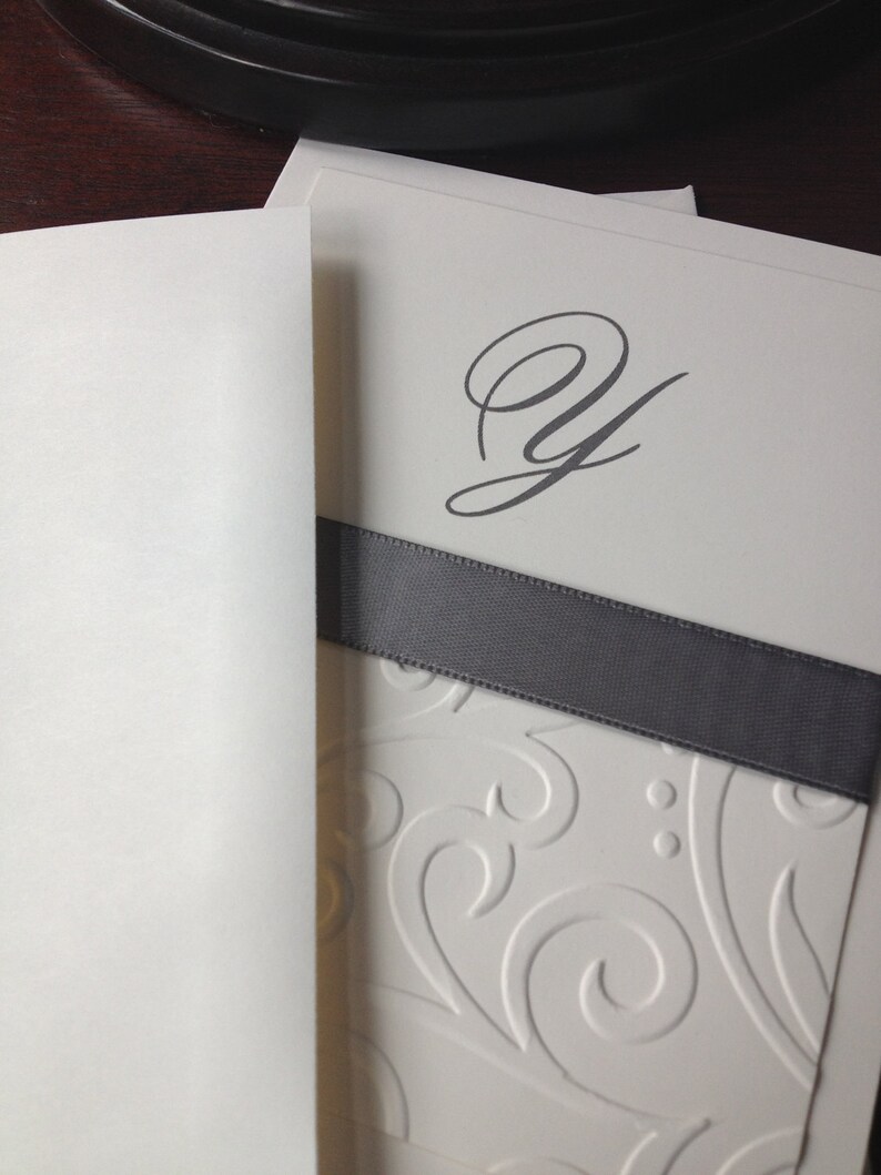 Elegant Personalized Embossed Stationery with Initial or Name Etsy